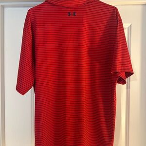 Under Armour Men's Polo in Red and Black Stripes